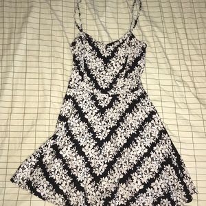 Black and white flower dress